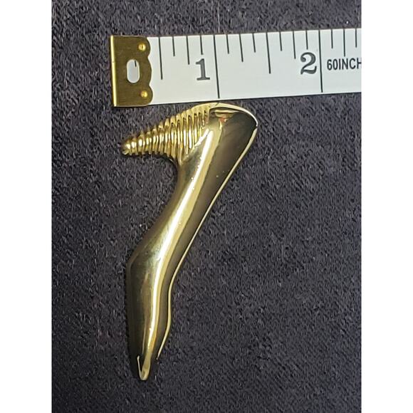 Vintage Retro Gold Tone High Hill Shoe Collectible Brooch / Pin - Picture 4 of 5